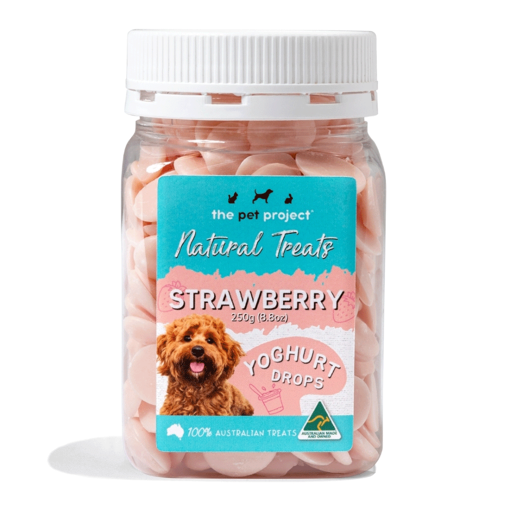 The Pet Project Natural Treats Strawberry Yogurt Drops Pet