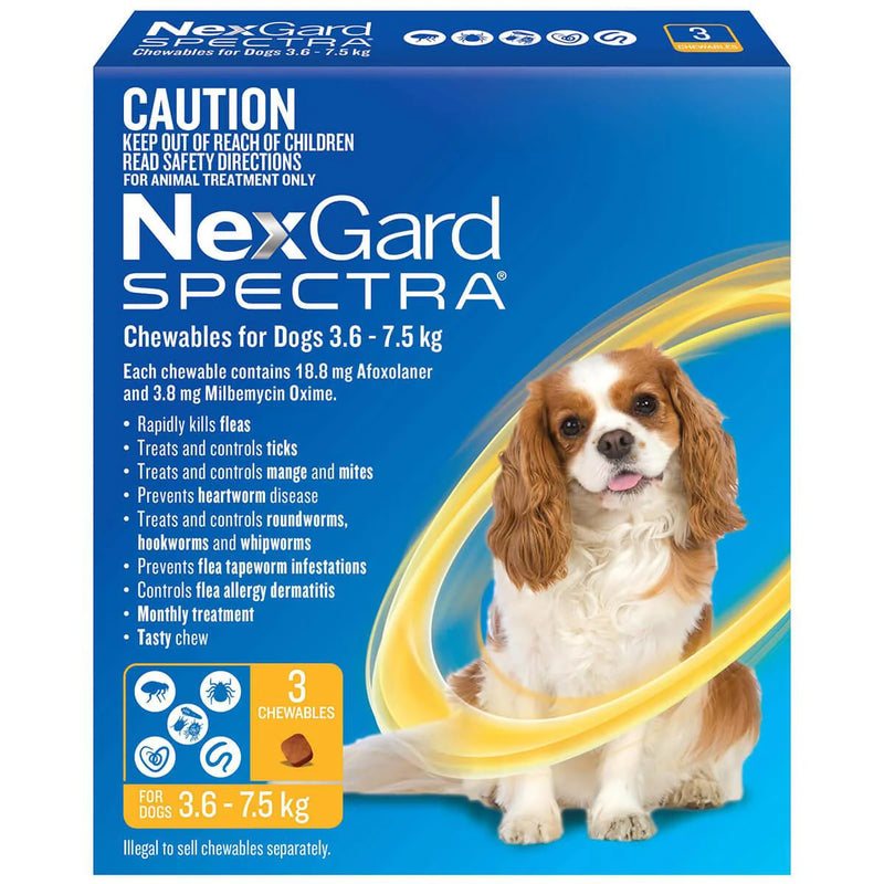 NexGard SPECTRA Chewables for Small Dog YELLOW