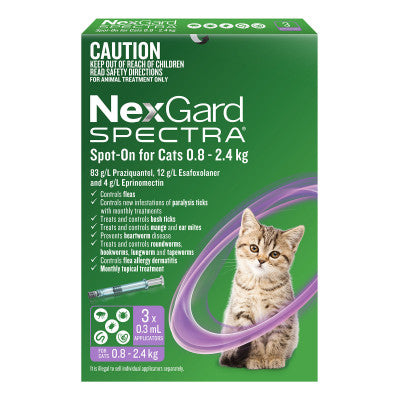 NEXGARD SPECTRA Spot On For Small Cats And Kittens Purple