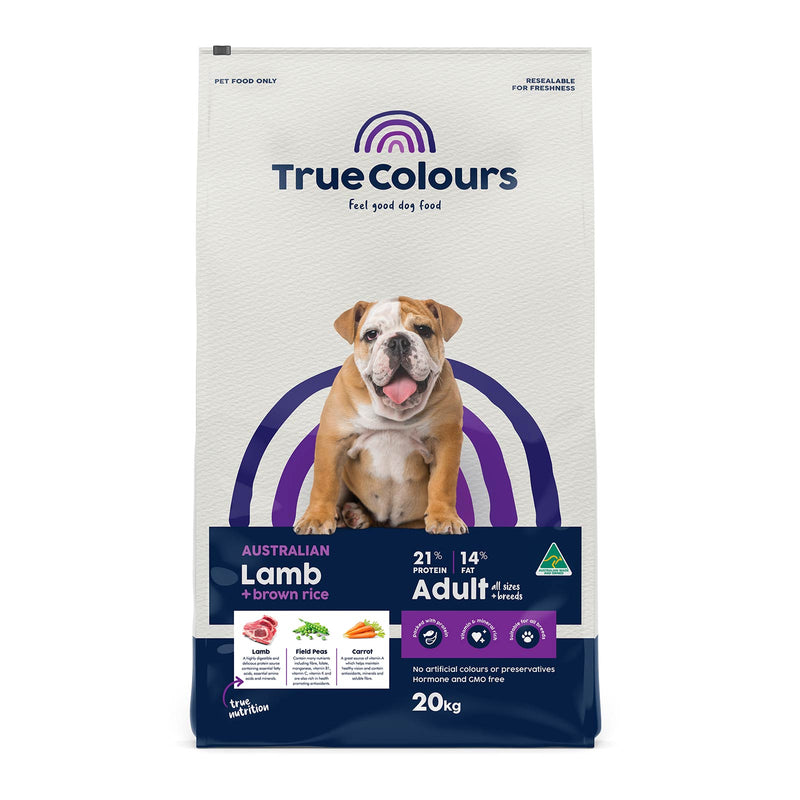 True Colours – Adult Dog – Australian Lamb + Brown Rice