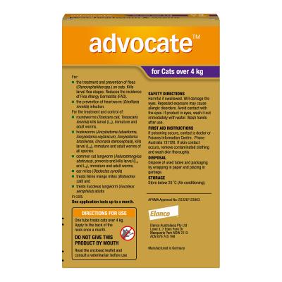 Pet Grove ADVOCATE Purple Large Cat over 4kg Pet Grove advocate flea heartworm worming