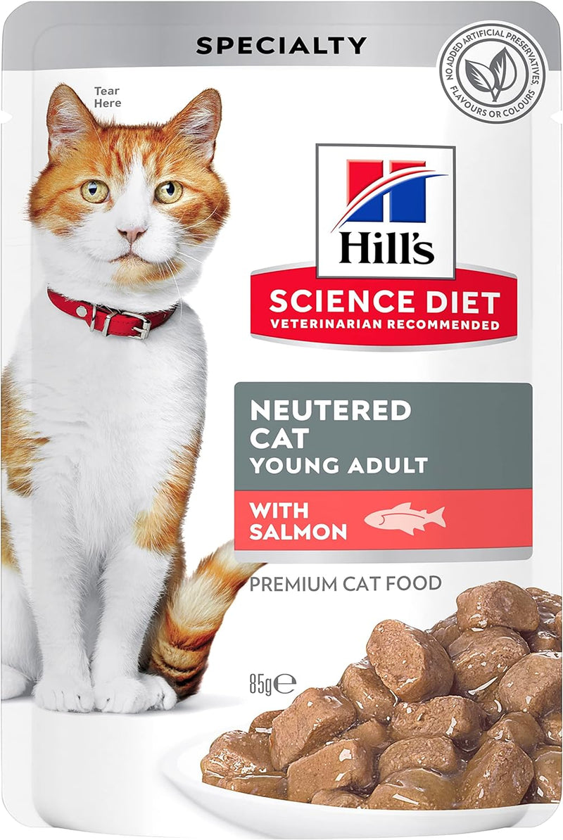 Pet Grove Hill’s Science Diet Wet Food Neutered Cat Young Adult Salmon Pet Grove 