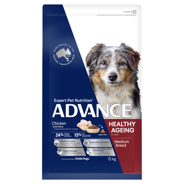 Pet Grove Advance Adult Dog Medium Breed Healthy Ageing Pet Grove Advance Advance dog food Advance dry dog food Advance Healthy Ageing dog dog food dogs dry dog food Healthy ageing large breed dog food large breed dry dog food medium breed Medium breed advance medium breed dog Premium dog food