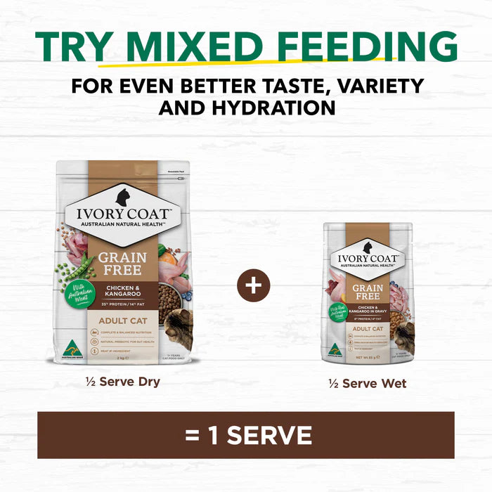 Pet Grove Ivory Coat Wet Food Adult Cat GRAIN FREE Chicken & Kangaroo in Gravy Pet Grove 