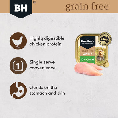 Pet Grove Black Hawk Wet Food Adult Dog GRAIN FREE CHICKEN Pet Grove blackhawk Chicken dog food grainfree Premium dog food Wet dog food wet food