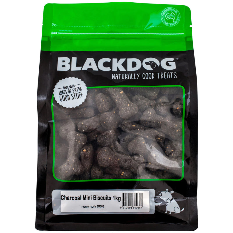 Black Dog Oven Baked Mini Biscuits Charcoal