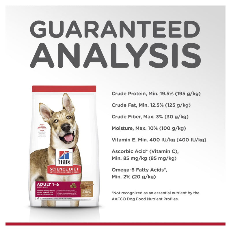 Pet Grove Hill’s Science Diet Adult Dog 1-6 Lamb & Rice Pet Grove Adult dog food dog food dry dog food hills science lamb Premium dog food