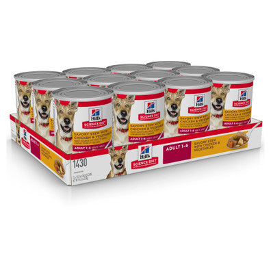 Pet Grove Hill’s Science Diet Wet Food Tins Adult Dog Savory Stew Chicken & Veg Pet Grove 