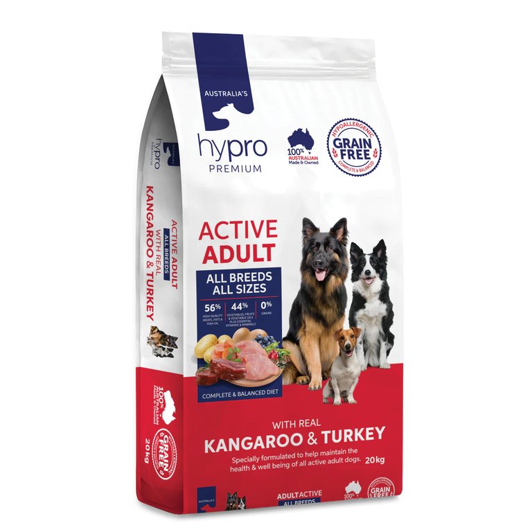Hypro Premium – Active Adult Kangaroo & Turkey Grain Free