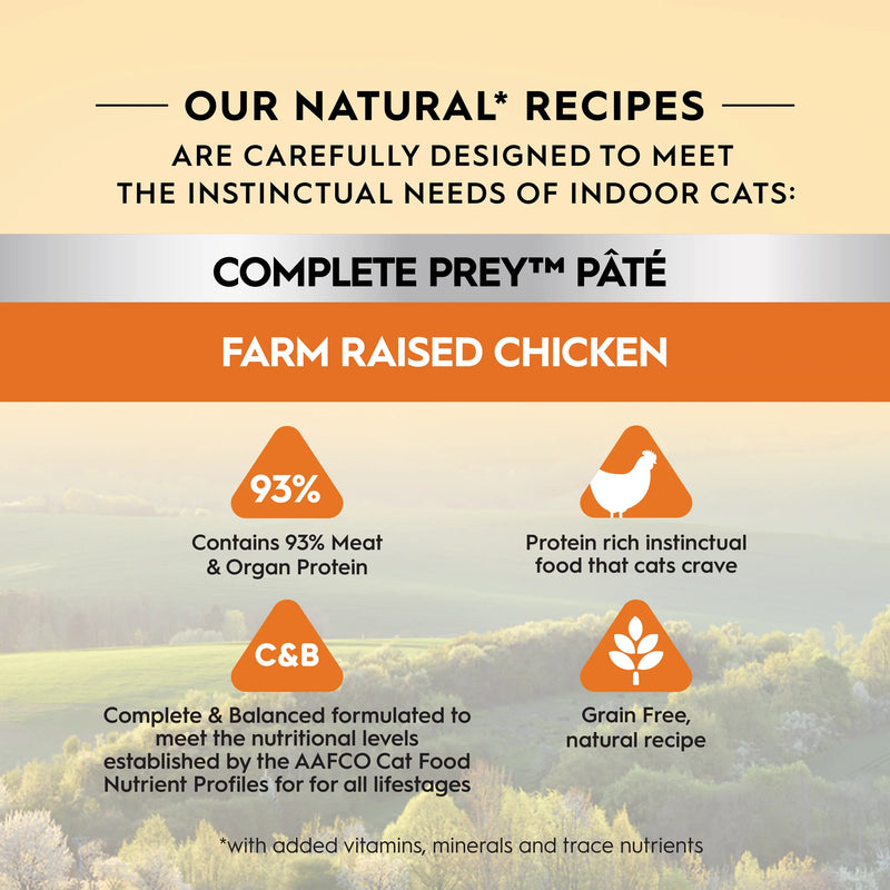 Pet Grove Trilogy Wet Food Adult Cat GRAIN FREE Complete Prey Pate - Farm Raised Chicken Pet Grove 