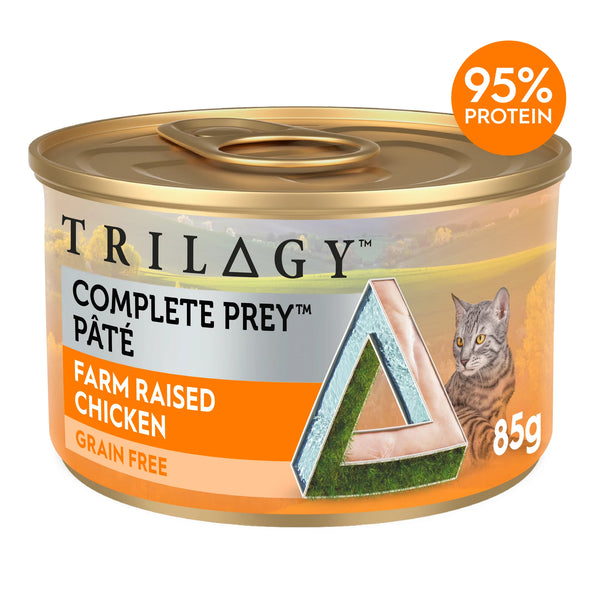 Pet Grove Trilogy Wet Food Adult Cat GRAIN FREE Complete Prey Pate - Farm Raised Chicken Pet Grove 