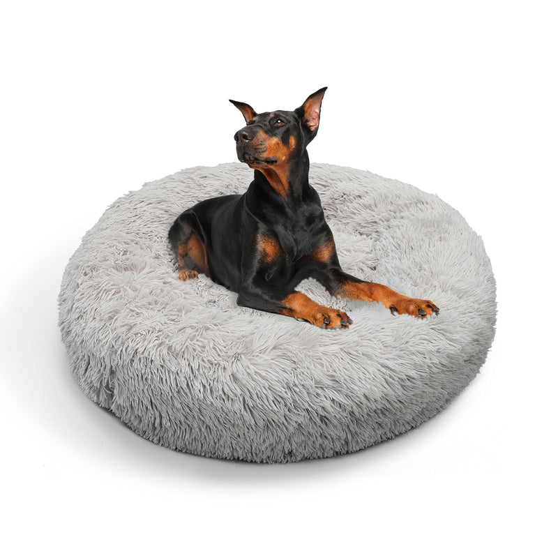 Comfy Nest Plush Round Dog Bed - Warm Comfortable Dog Bedding for Pets