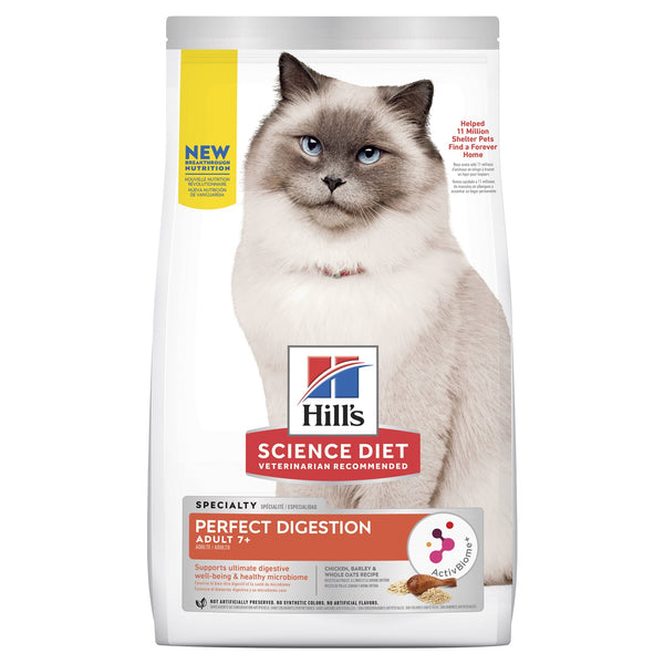 Pet Grove Hill’s Science Diet Adult Cat 7+ Perfect Digestion Pet Grove cat food Digestion digestive digestive health dry cat food hills science premium cat food senior cat food senior dry cat food senior food