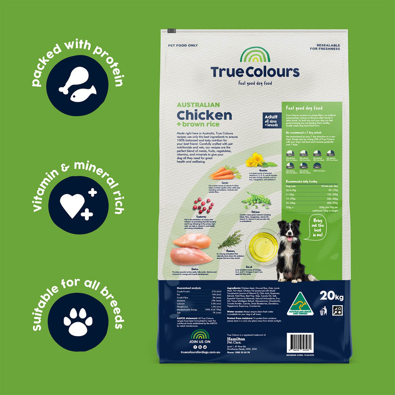 True Colours – Adult Dog – Australian Chicken + Brown Rice