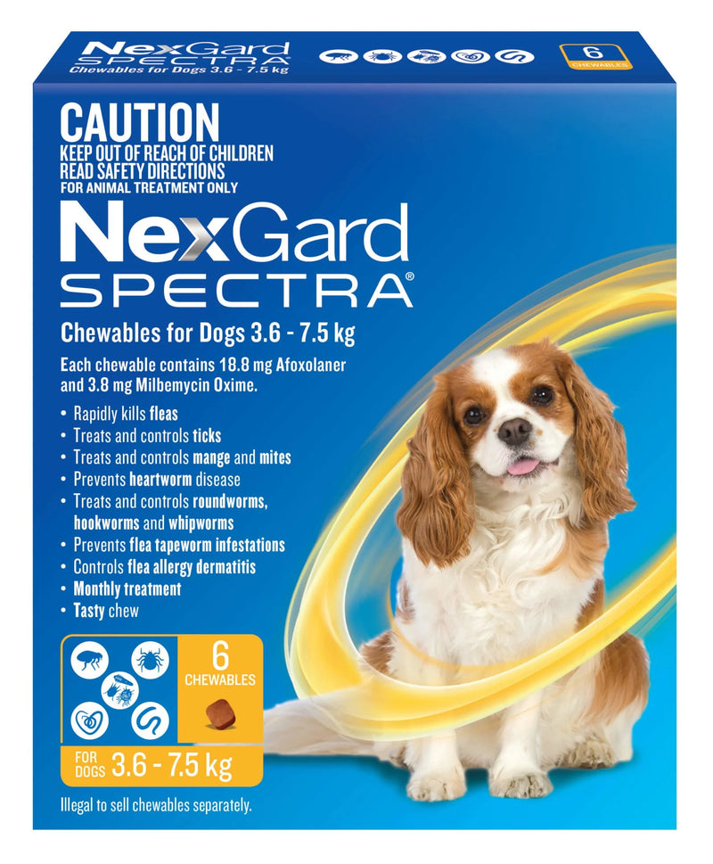 NexGard SPECTRA Chewables for Small Dog YELLOW